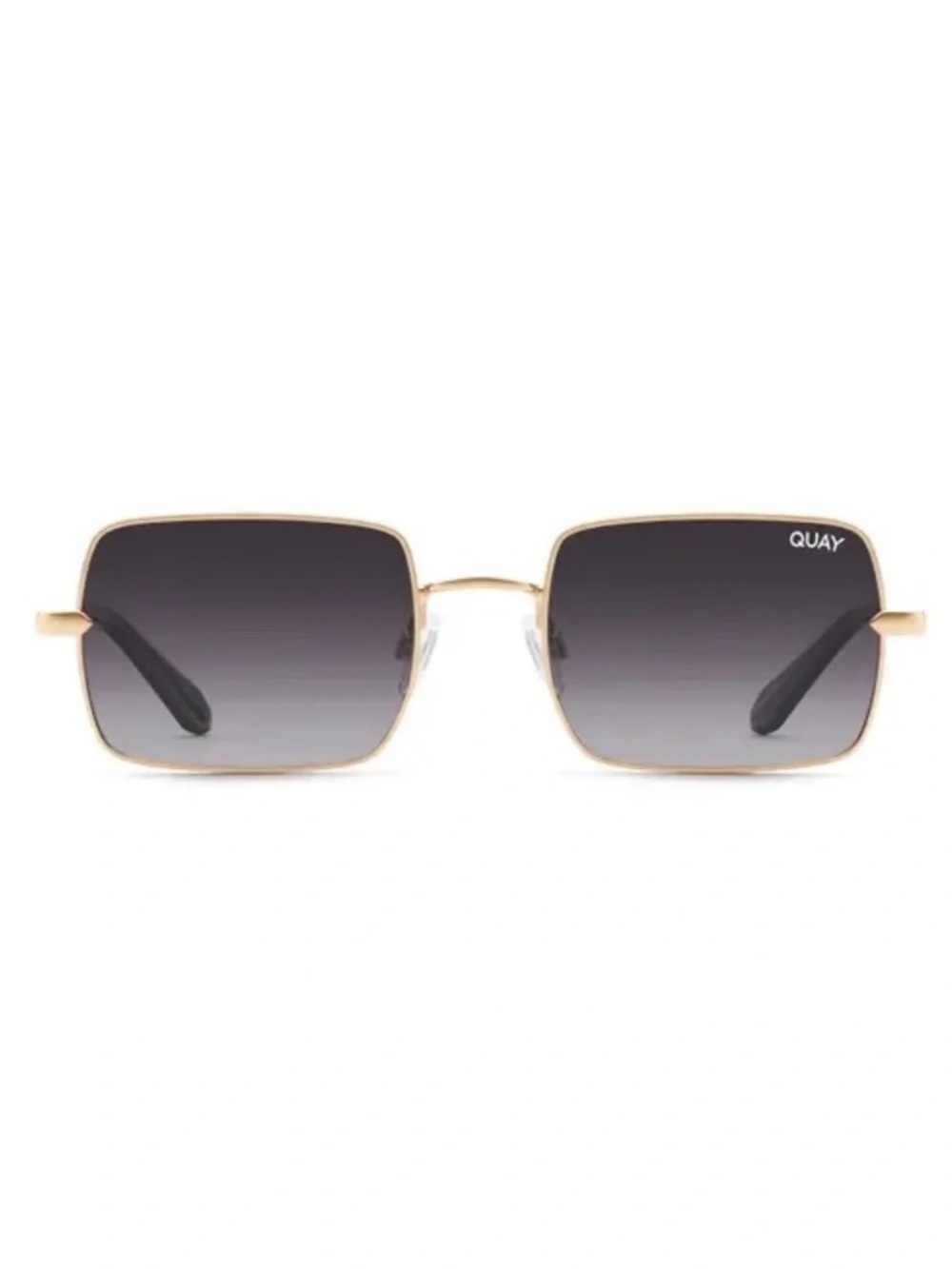 Quay Australia Gold Rectangle Sunglasses